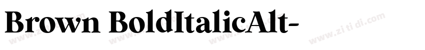 Brown BoldItalicAlt字体转换